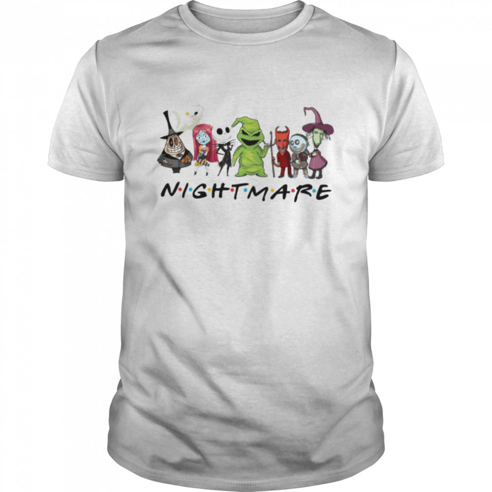 Friends Themed Squad Jack Skellington Disney Halloween Nightmare Before Christmas shirt Classic Men's T-shirt