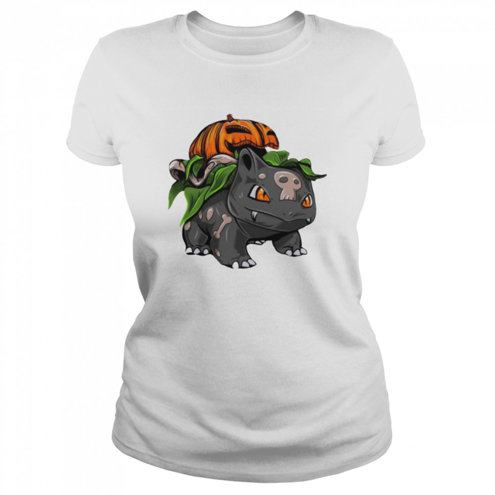 Fushigidane Bulbasaur Halloween Pumpkin Pokemon shirt Classic Women's T-shirt