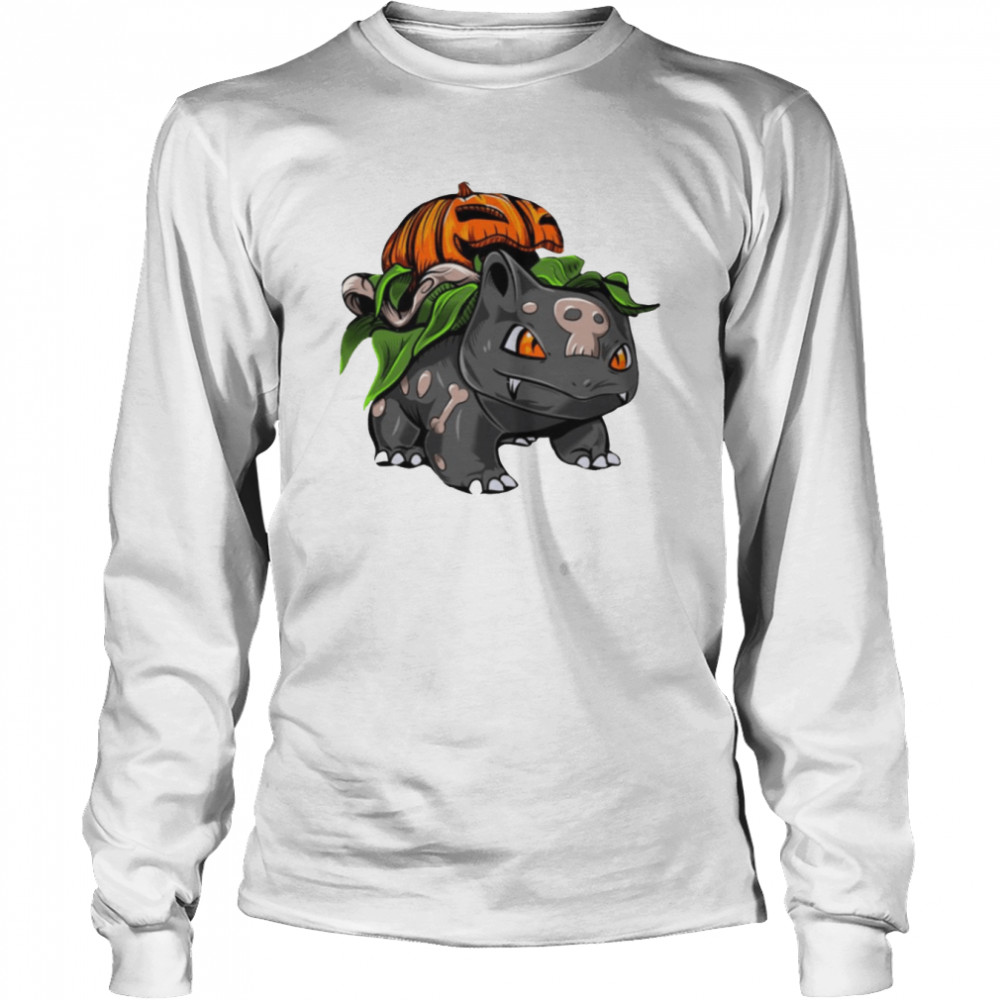 fushigidane bulbasaur halloween pumpkin pokemon shirt long sleeved t shirt