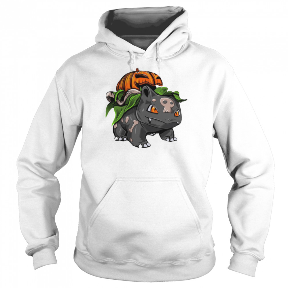 fushigidane bulbasaur halloween pumpkin pokemon shirt unisex hoodie