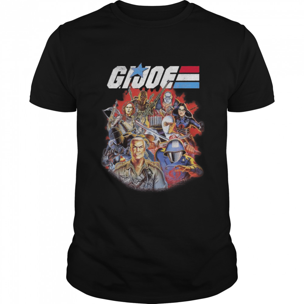 Gi Joe Group Shot Fade Thanksgiving Christmas Halloween Spooky Night shirt