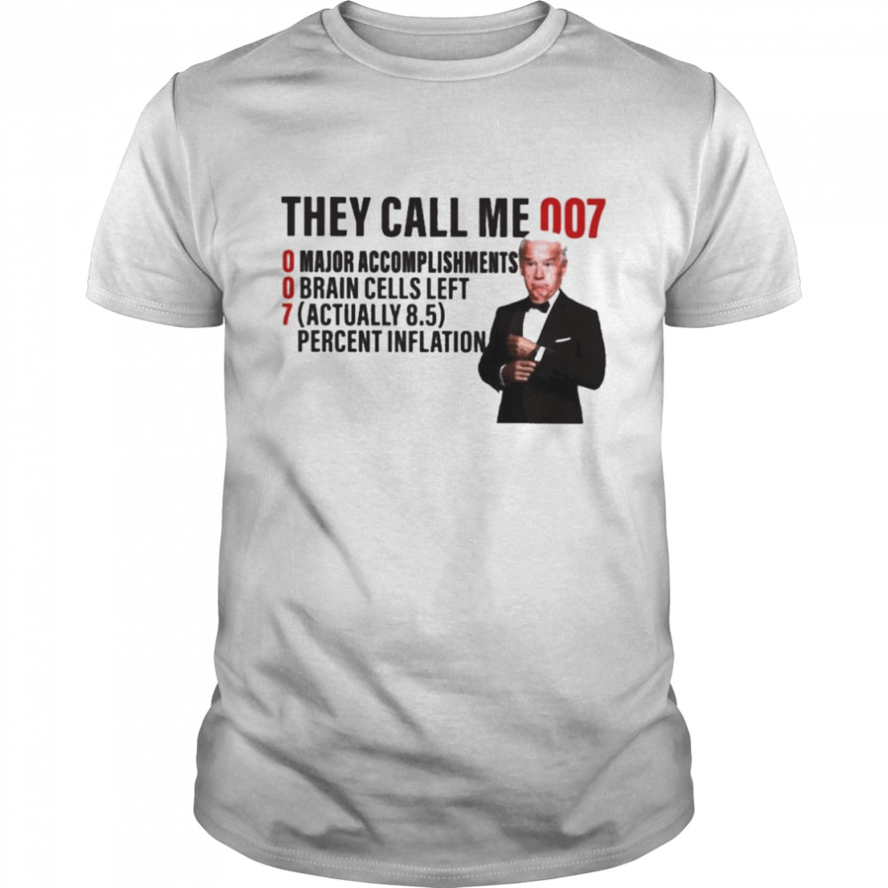 Joe Biden They Call Me 007  Classic Men's T-shirt