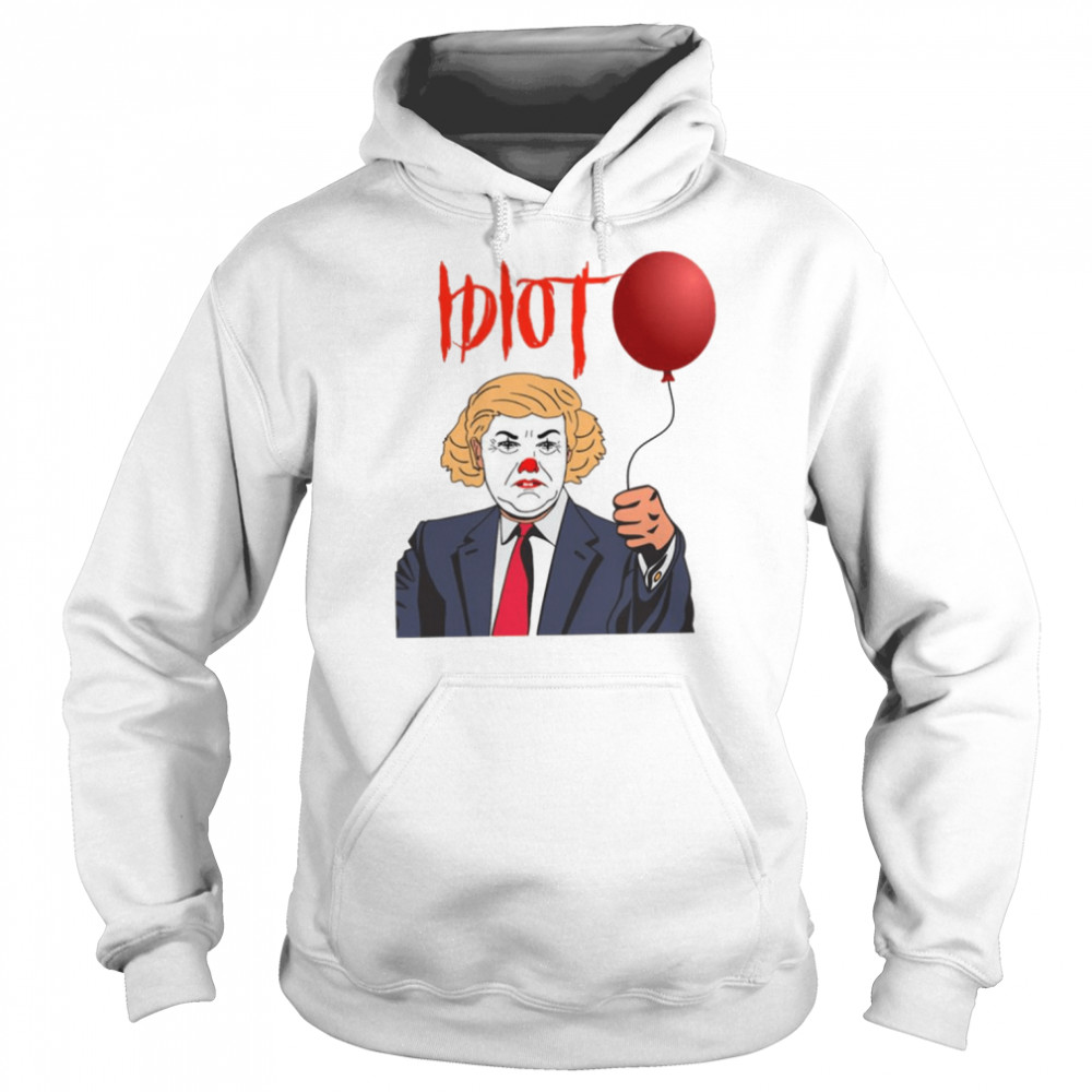 red ballon trump funny it clown halloween spooky night shirt unisex hoodie
