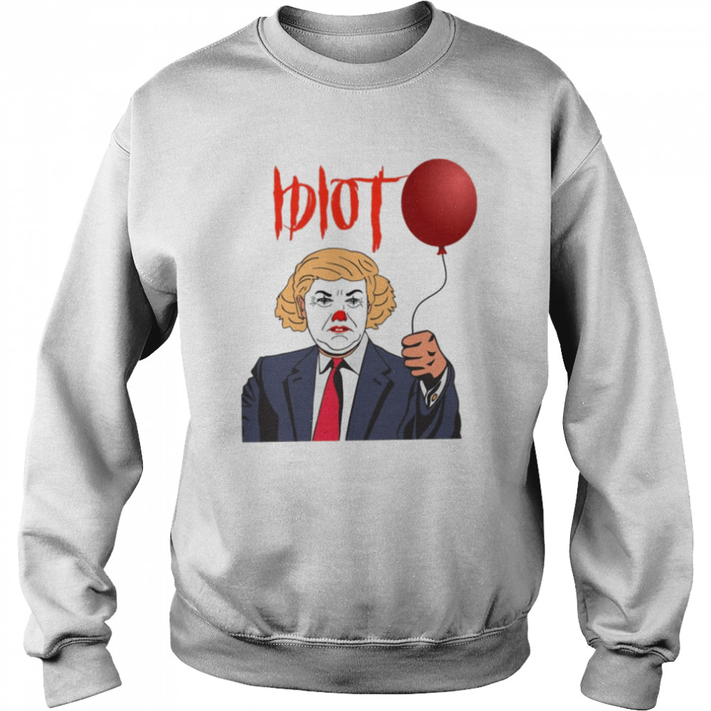 red ballon trump funny it clown halloween spooky night shirt unisex sweatshirt
