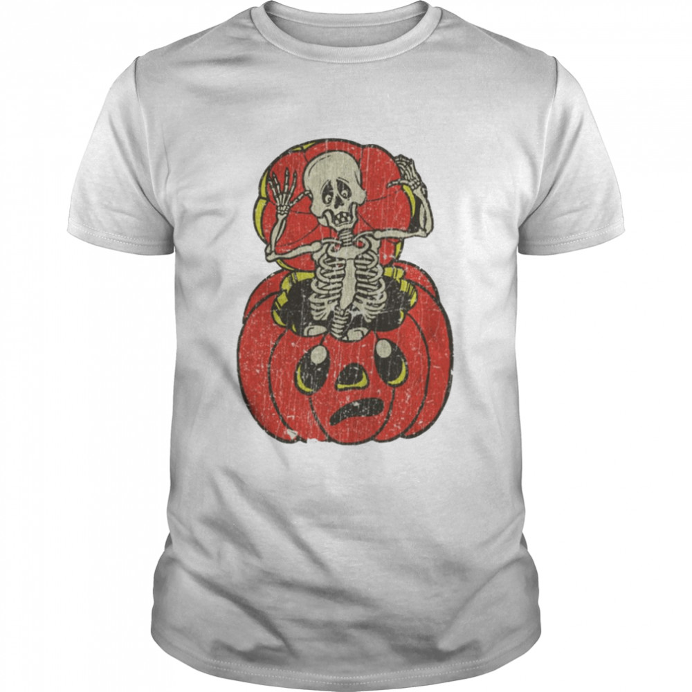 Red Pumkin Boo 80s Halloween Spooky Night shirt Classic Men's T-shirt