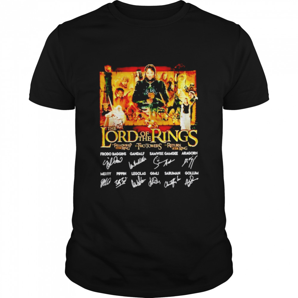 The Lord Of The Rings signatures shirt