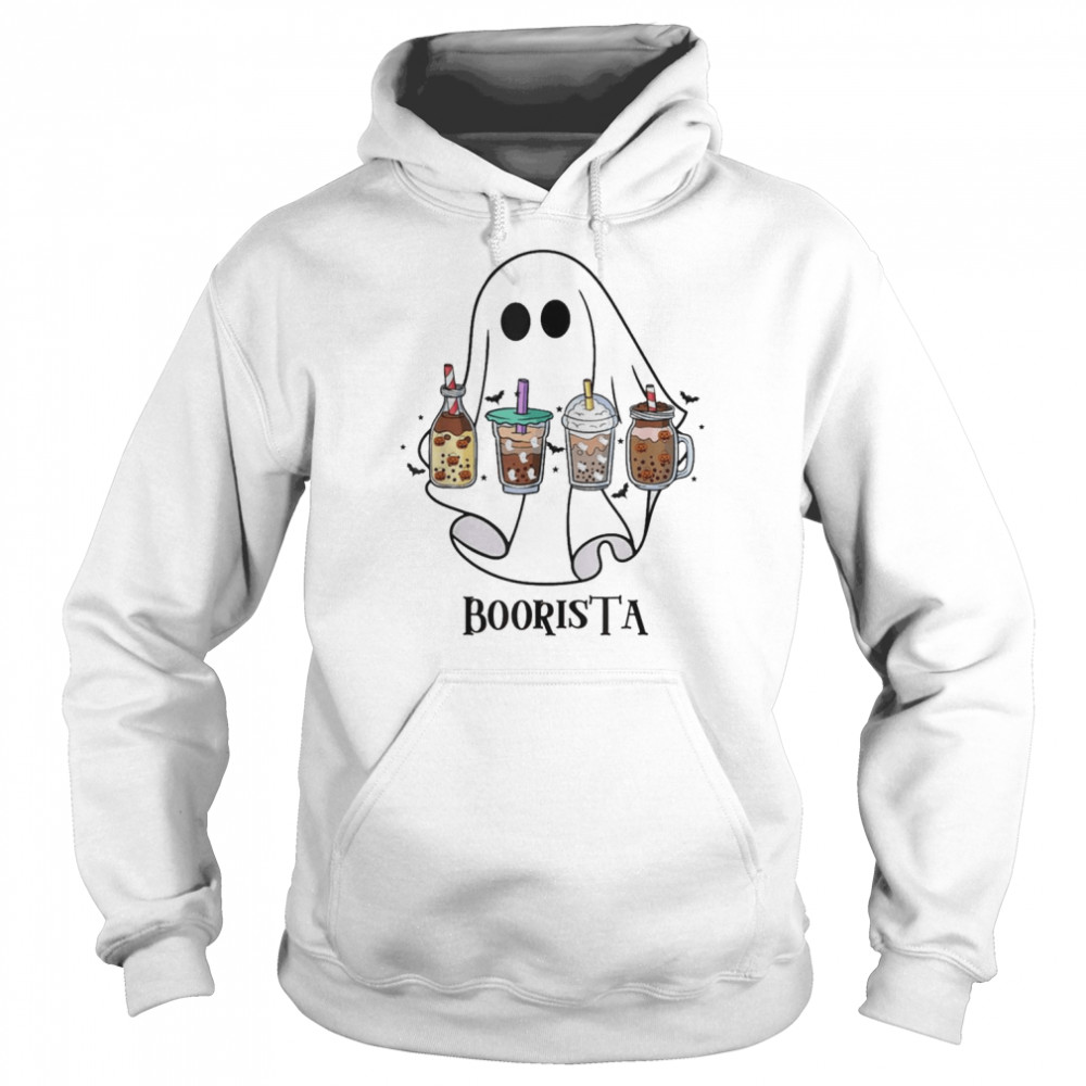 Boorista Boo Coffee, Halloween Spooky Ghost Coffee Barista shirt Unisex Hoodie