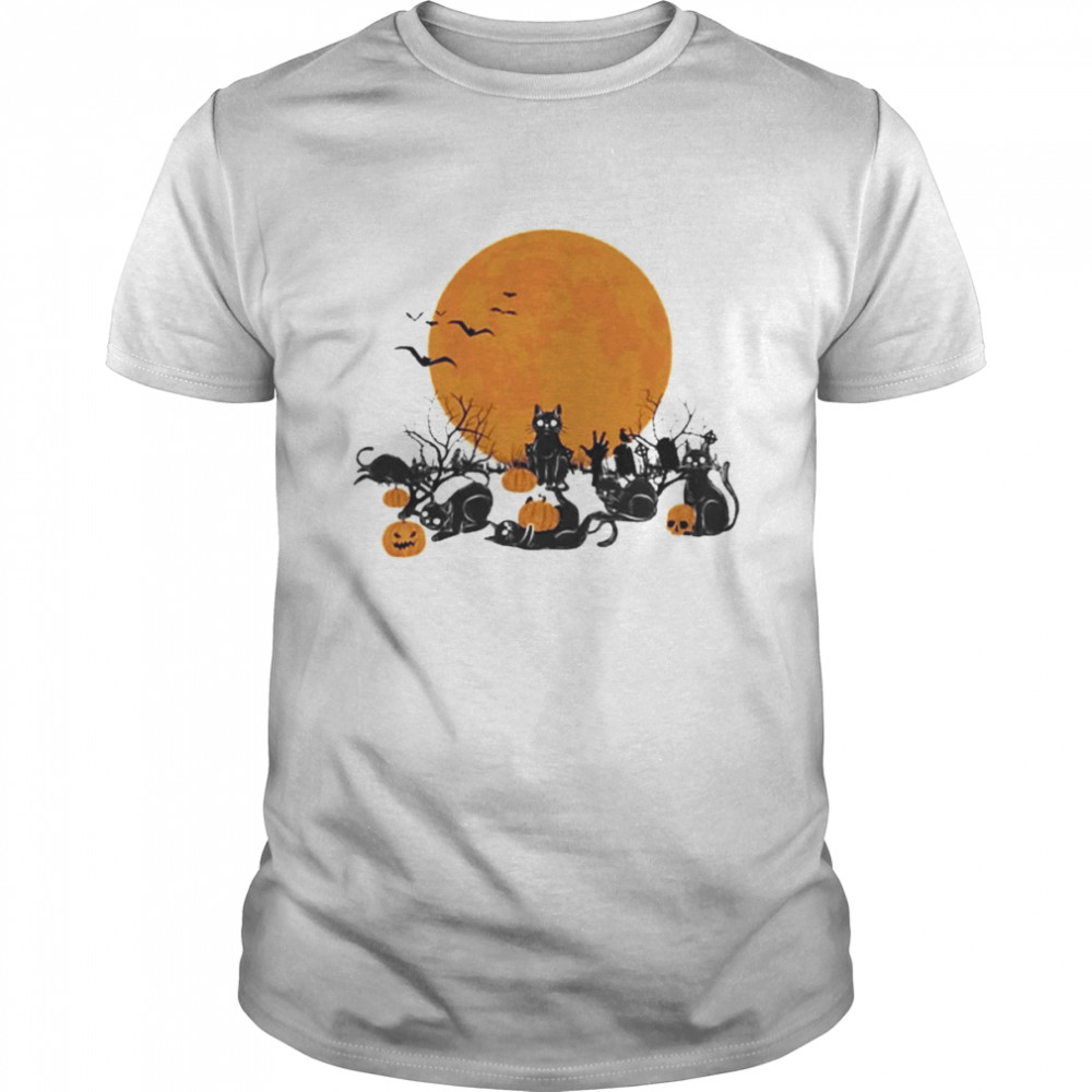 Halloween Cats Moon  Classic Men's T-shirt