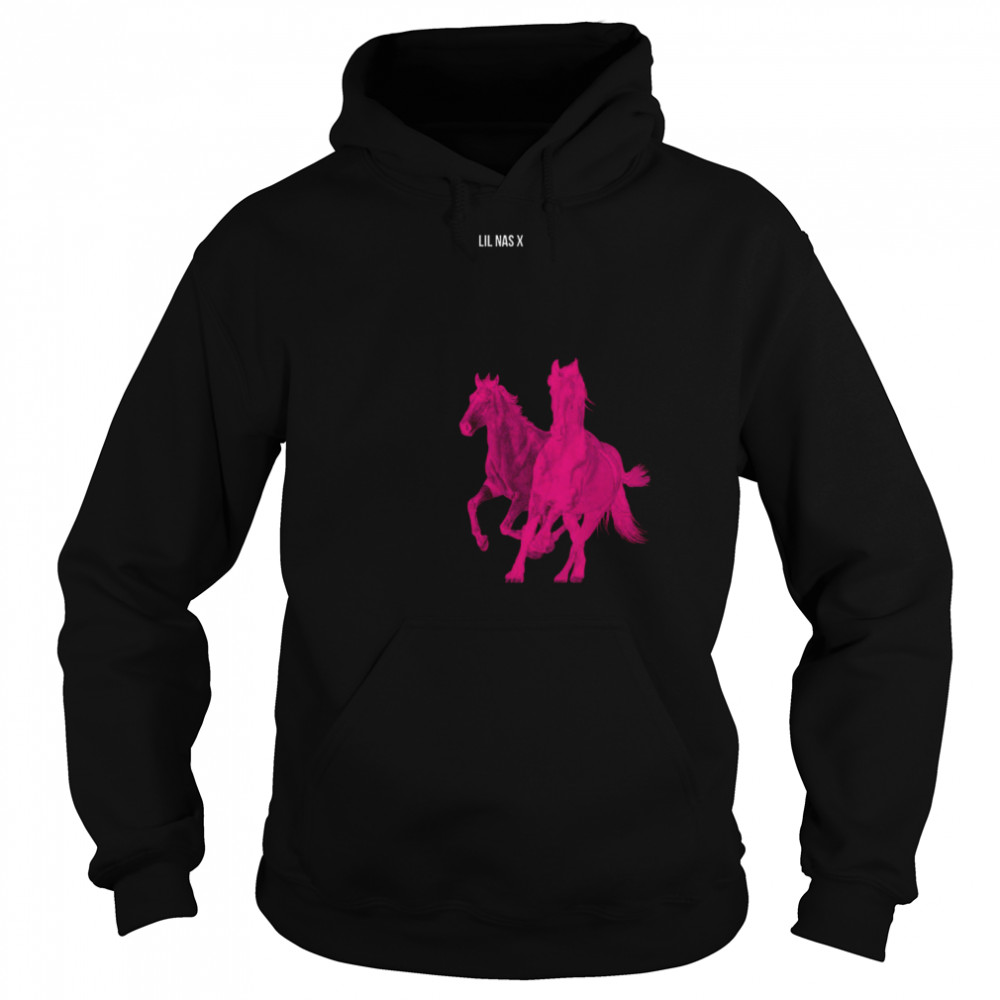 lil nas x tee pink horses shirt unisex hoodie