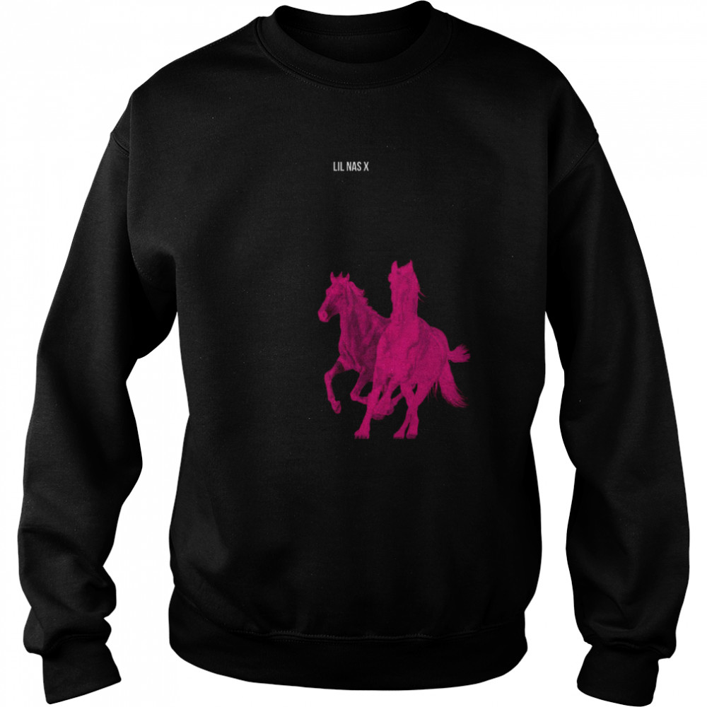 lil nas x tee pink horses shirt unisex sweatshirt