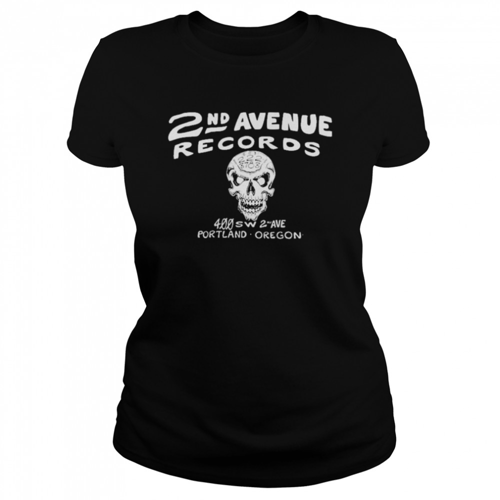 meatcanyon 2nd avenue records classic womens t shirt