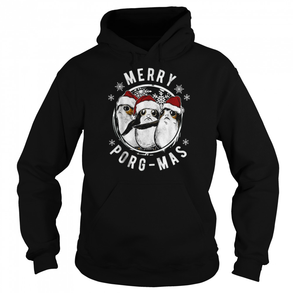 merry porg mas christmas holiday shirt unisex hoodie