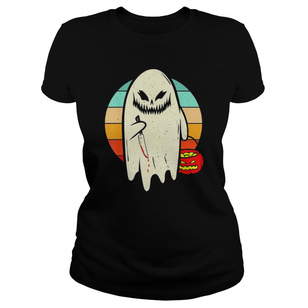 Michael Myers Spooky Ghost Halloween retro vintage shirt Classic Women's T-shirt