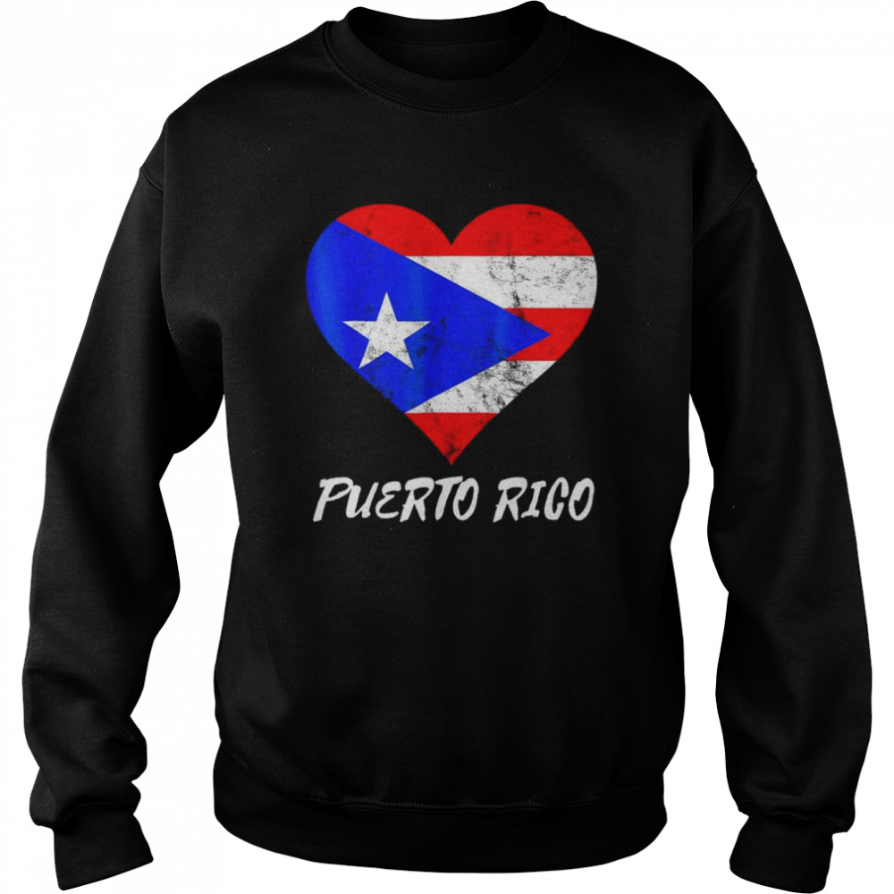 puerto rico heart puertorro puerto rican flag boricua roots shirt unisex sweatshirt