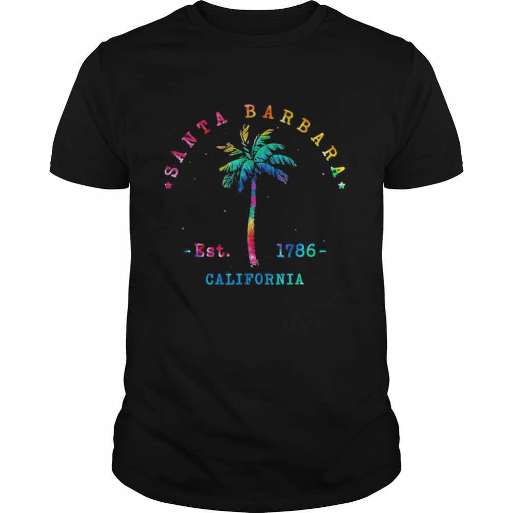 Santa Barbara California Palm Tree T- Classic Men's T-shirt