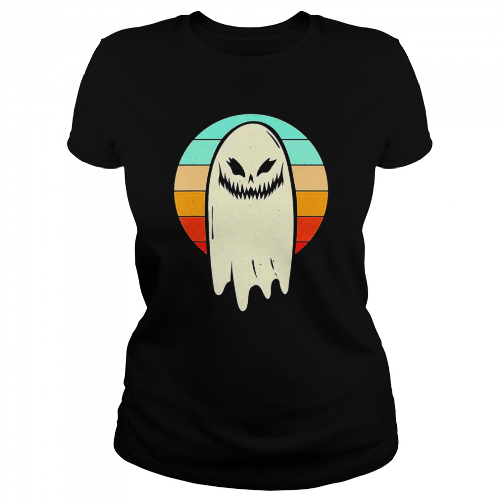 Spooky Ghost Halloween retro vintage shirt Classic Women's T-shirt