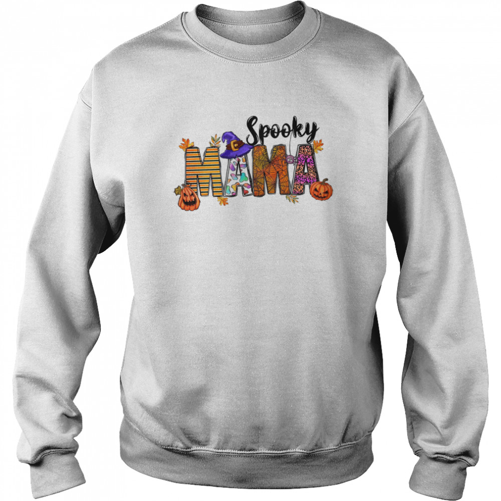 spooky mama halloween shirt unisex sweatshirt