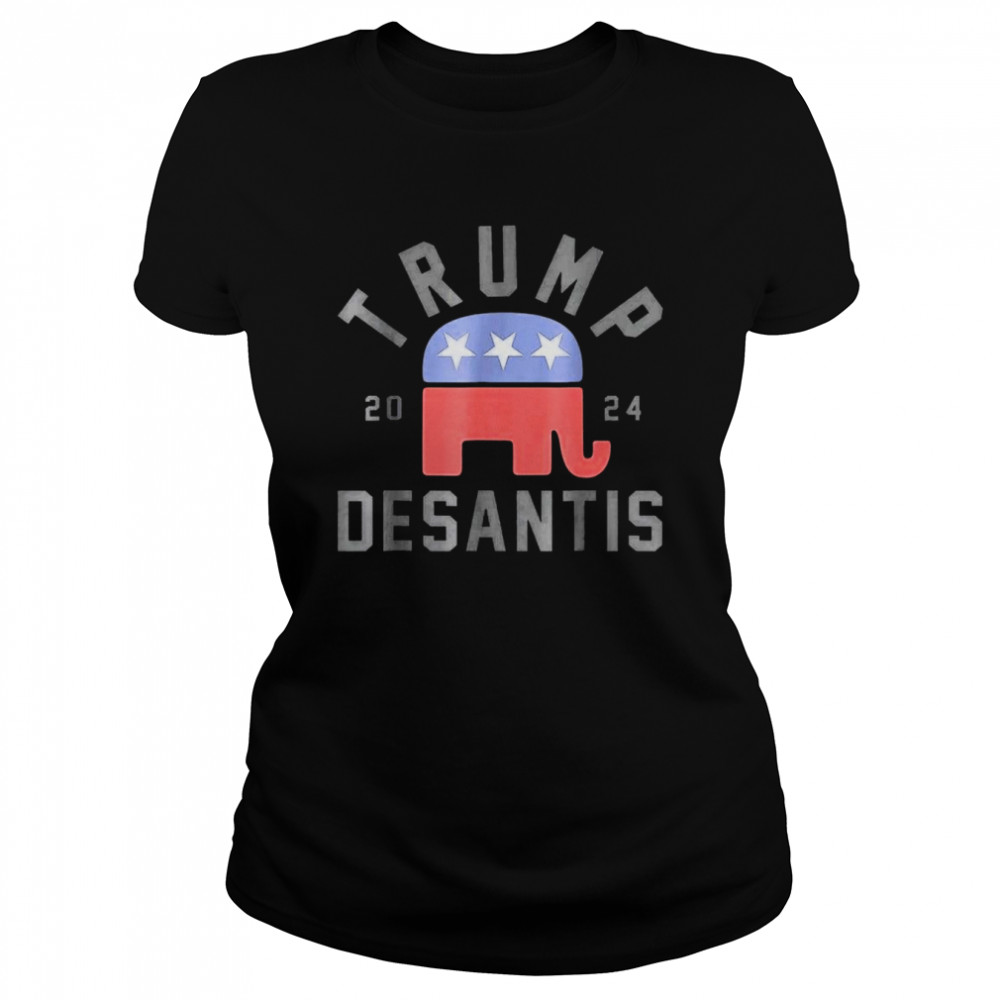 trump desantis 2024 save america usa flag republican shirt classic womens t shirt