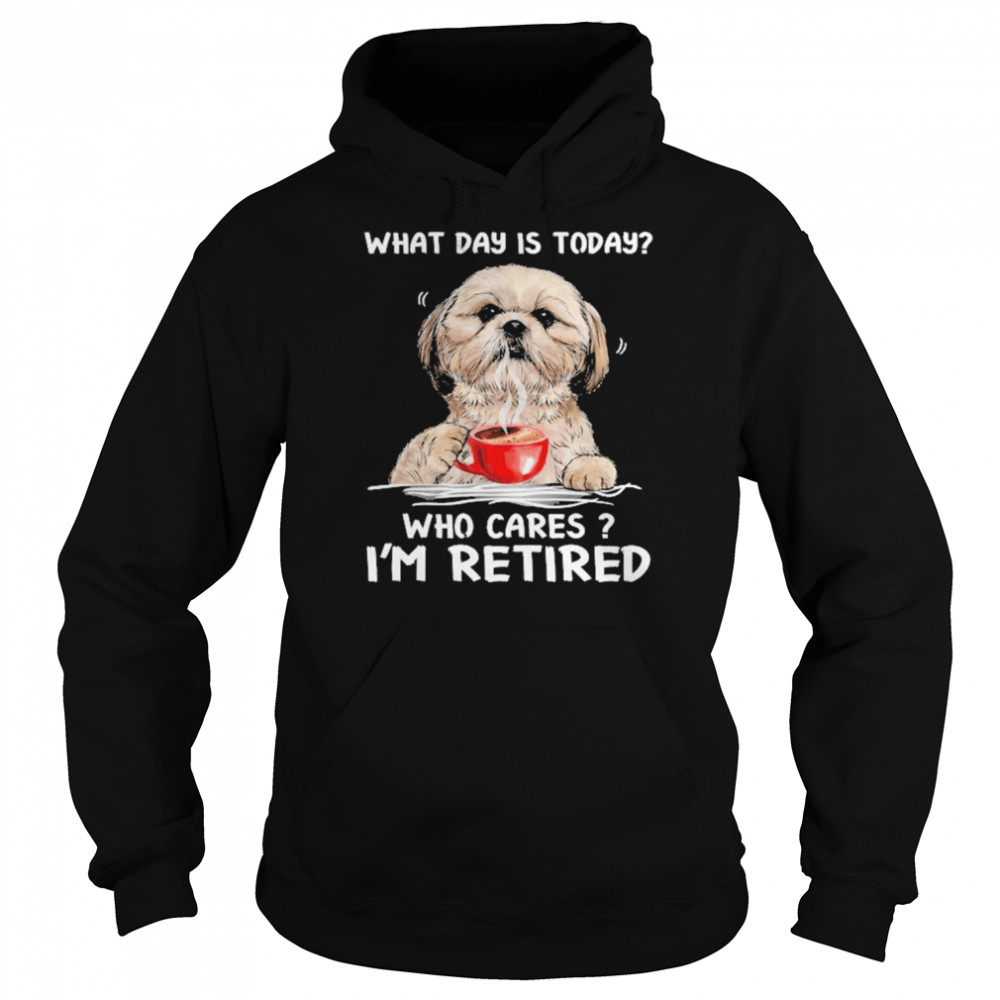 what day is today who cares im retired yorkshire dog unisex hoodie