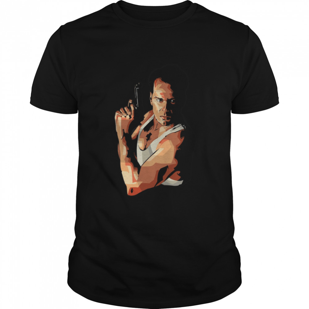 Actor Bruce Willis Die Hard With A Gun shirt