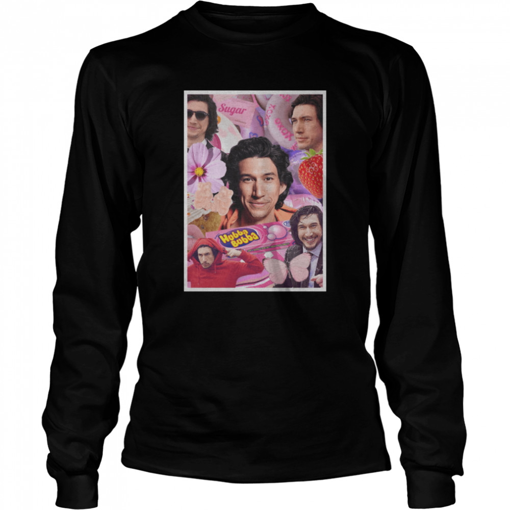 Adam Driver Retro Illustration shirt Long Sleeved T-shirt
