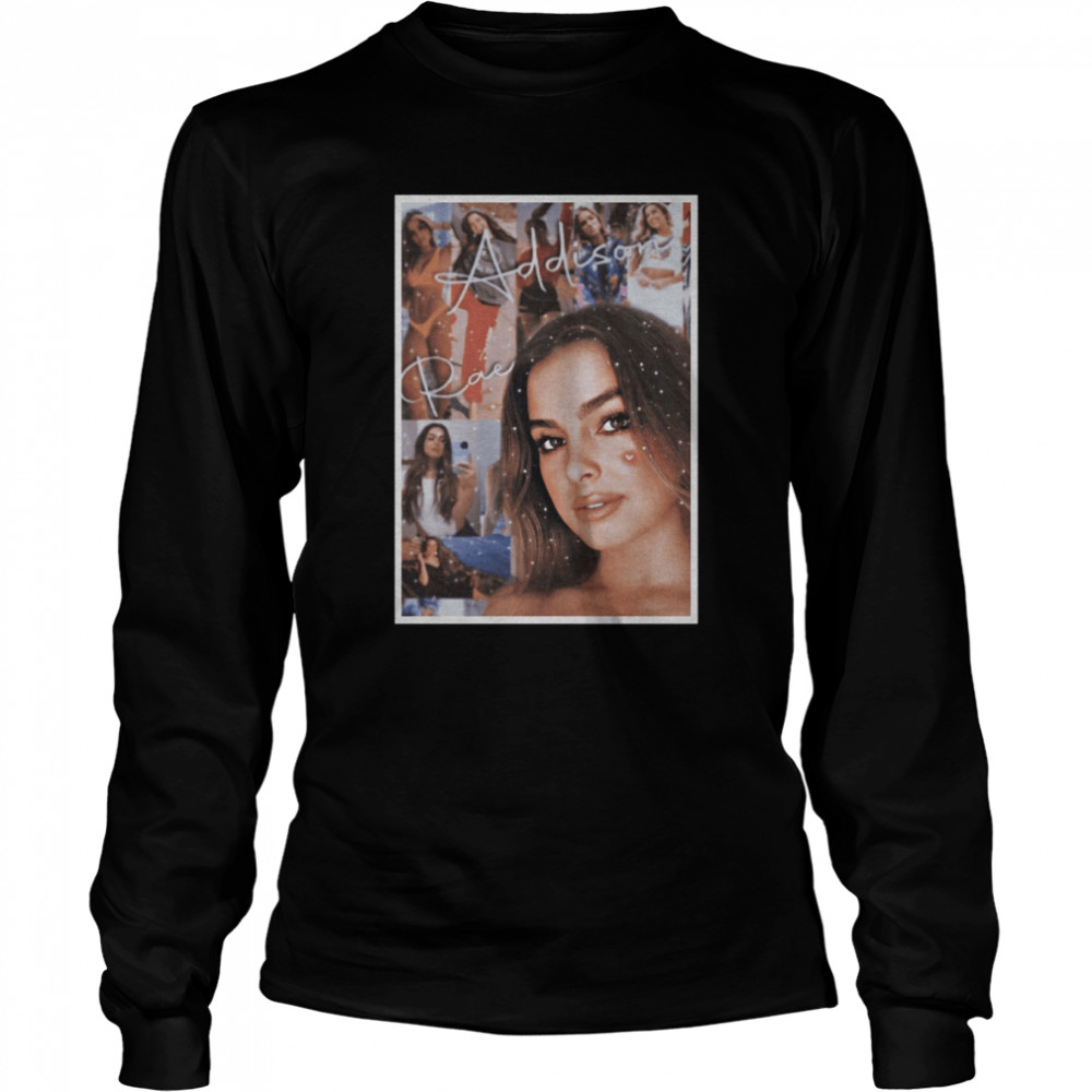 Addison Rae Collage Retro Illustration shirt Long Sleeved T-shirt