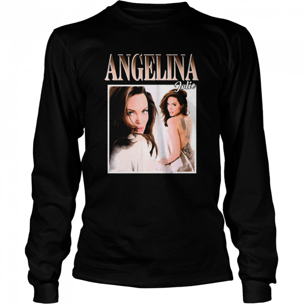 Angelina Jolie Angelina Jolie Angelina Jolie Merch Angelina Jolie 90’s Graphic shirt Long Sleeved T-shirt