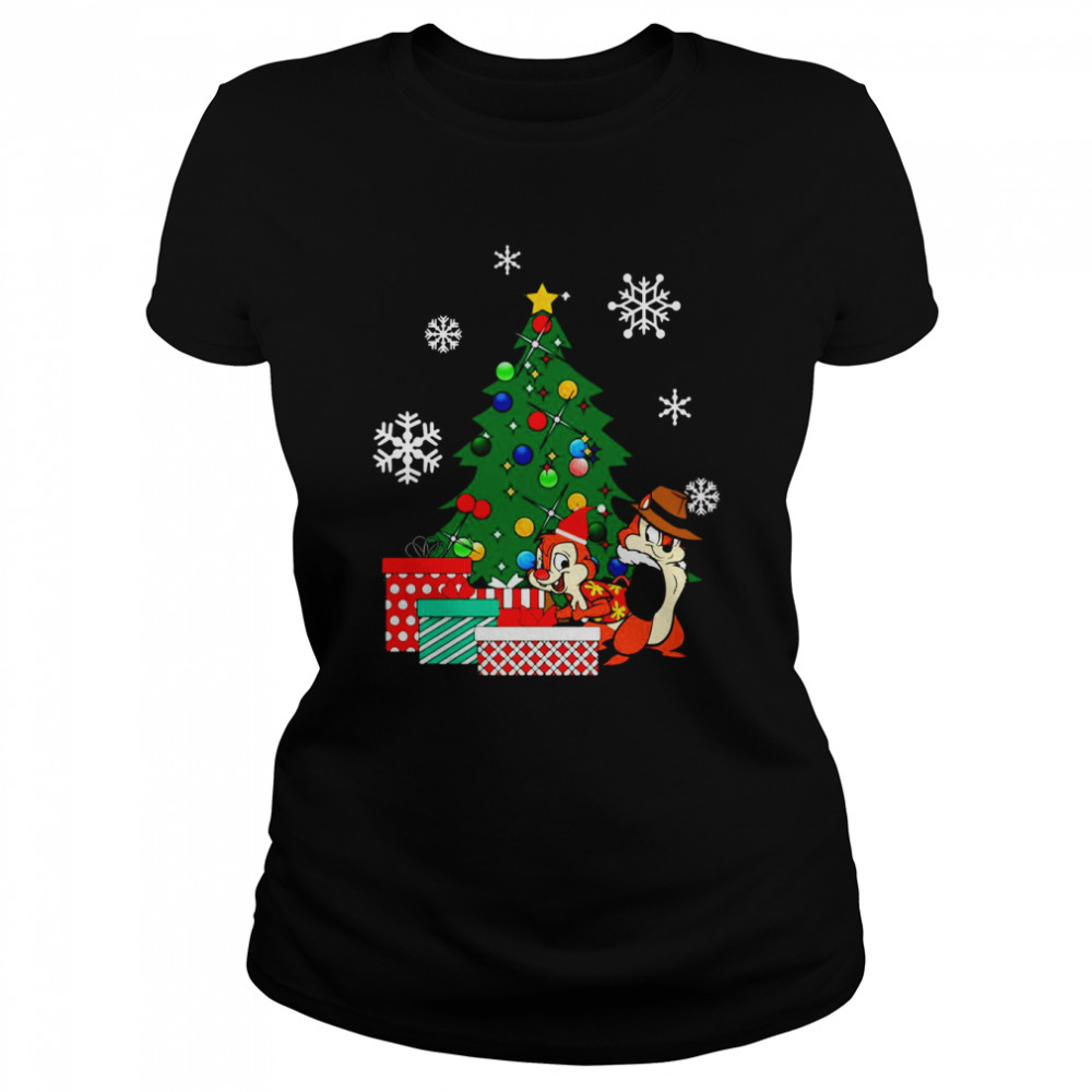 Around The Cartoon Chip N Dale Rangers Christmas Tree shirt Classic Women's T-shirt