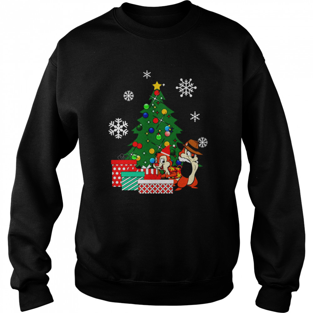 Around The Cartoon Chip N Dale Rangers Christmas Tree shirt Unisex Sweatshirt