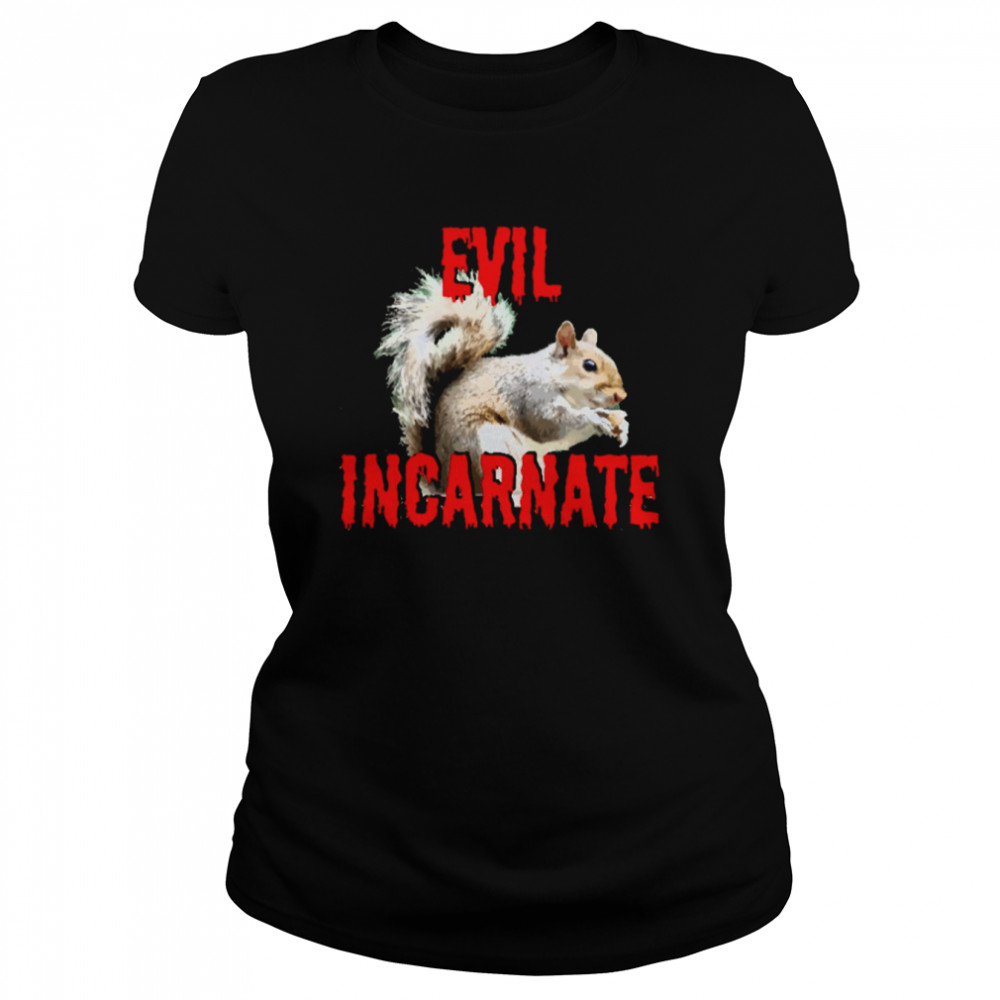 Beware The Killer Squirrels Funny Evil Incarnate Retro Halloween Day Party Big shirt Classic Women's T-shirt