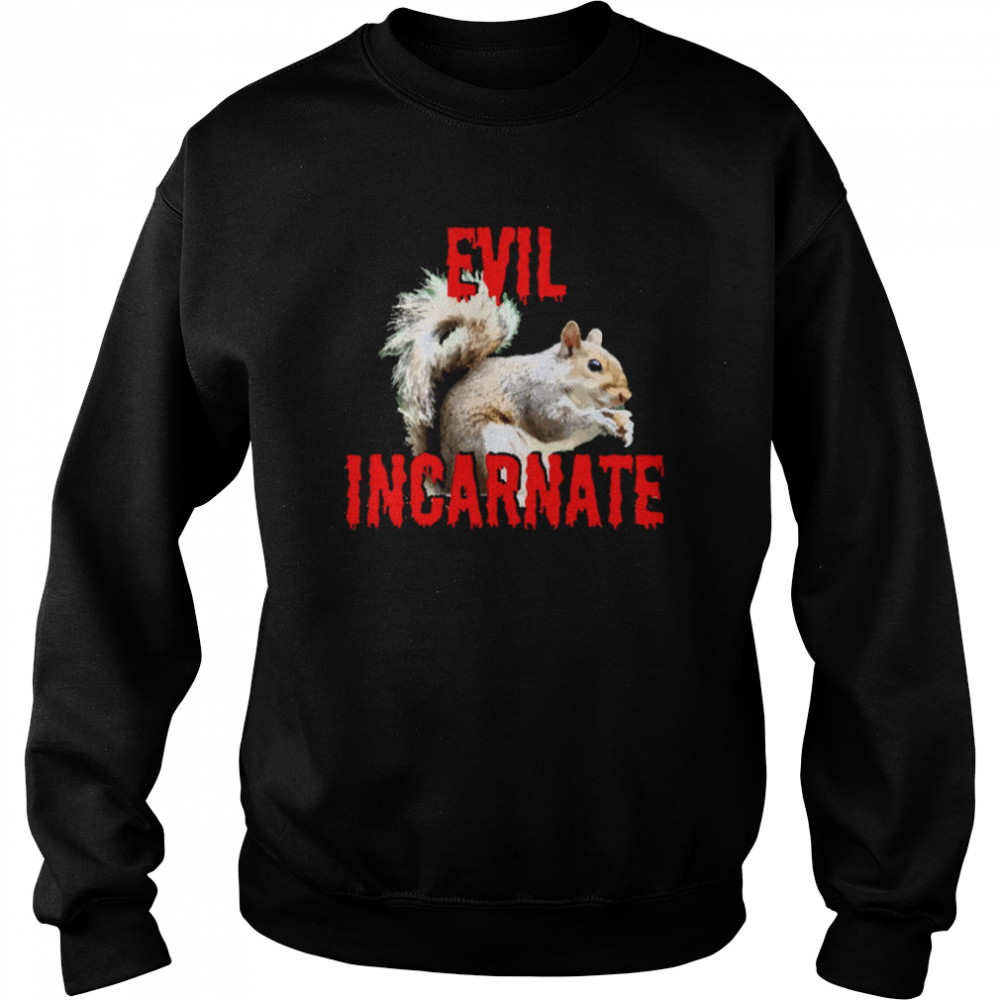 beware the killer squirrels funny evil incarnate retro halloween day party big shirt unisex sweatshirt