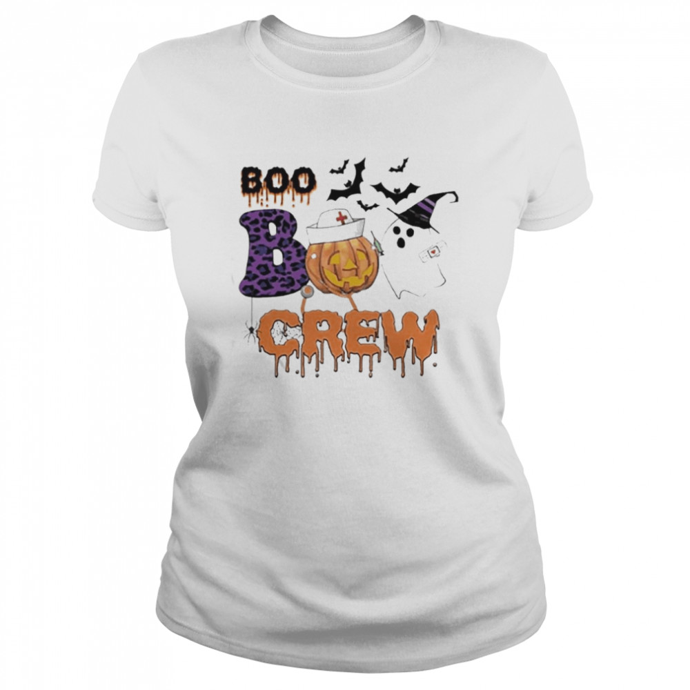 boo boo crew halloween nurse classic womens t shirt