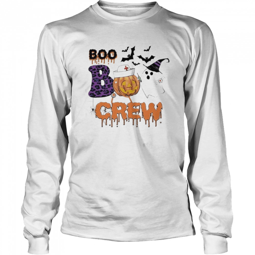 boo boo crew halloween nurse long sleeved t shirt