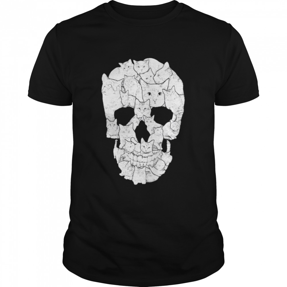 Cat Skull Happy Halloween shirt Classic Men's T-shirt