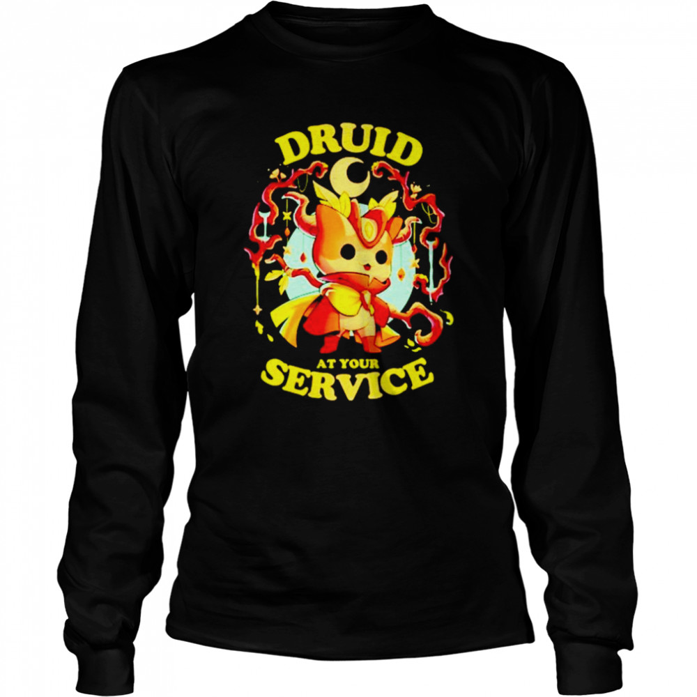 druid at your service shirt long sleeved t shirt