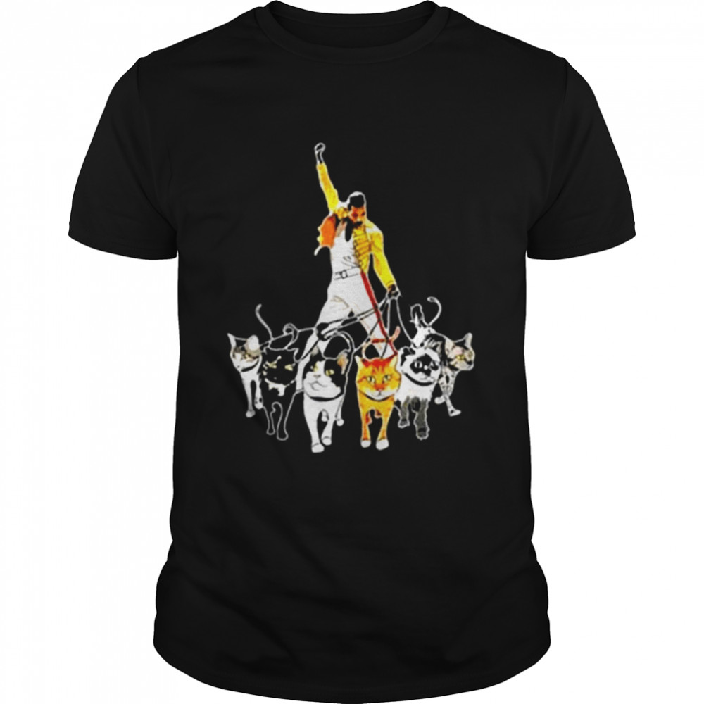 Freddie Mercury And His Cats Retro Big shirt