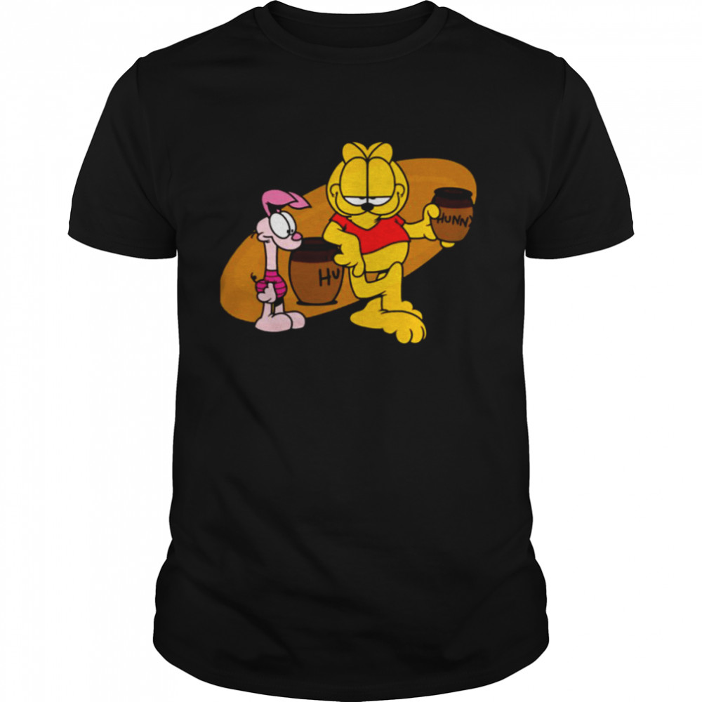 Garfield Winnie The Pooh Winnie The Garfield Many Lands Awesome Anime shirt