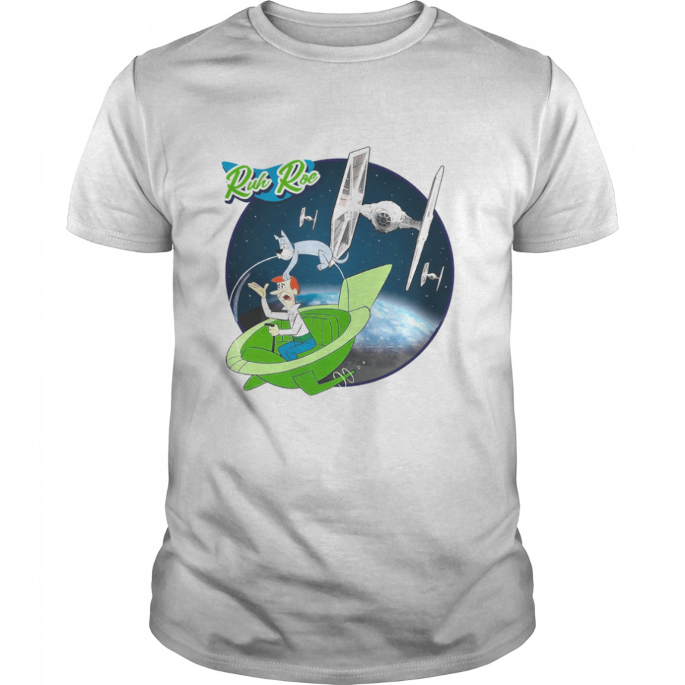 George Jetson Jetsons Vs Tie Fighter Star Wars Graphic Astro Dog Hannahbarbera shirt