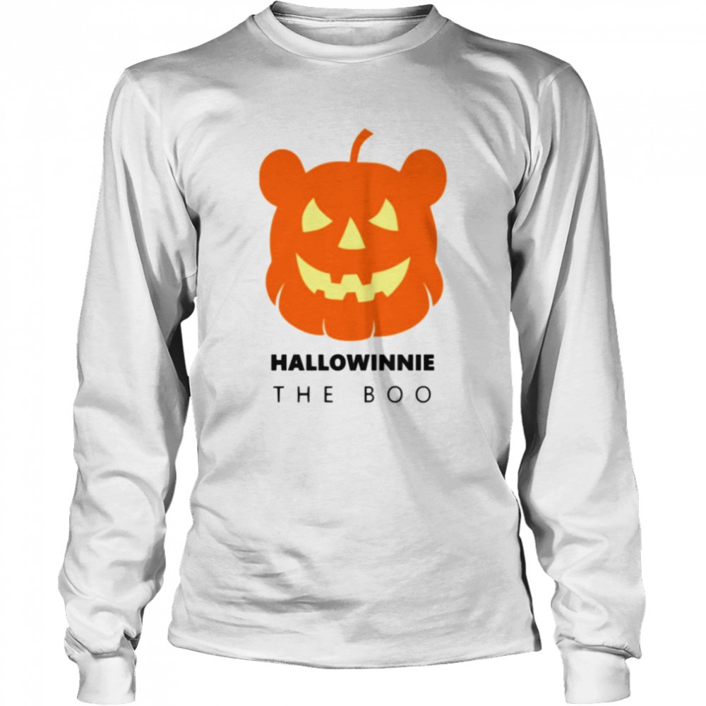 hallowinnie the boo winnie the pooh halloween pumpkin head shirt long sleeved t shirt