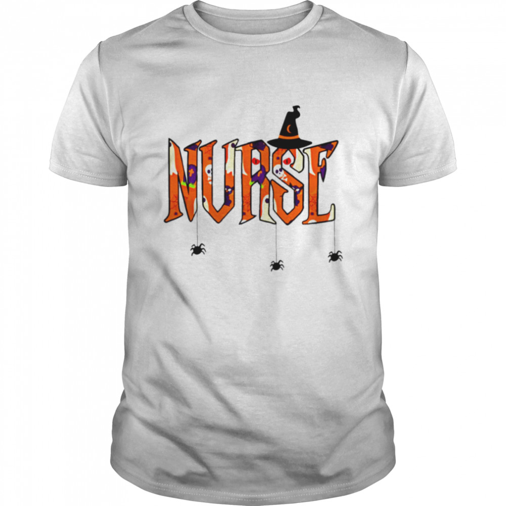 Nurse Nursing Cute Health Worker Halloween Pattern shirt Classic Men's T-shirt