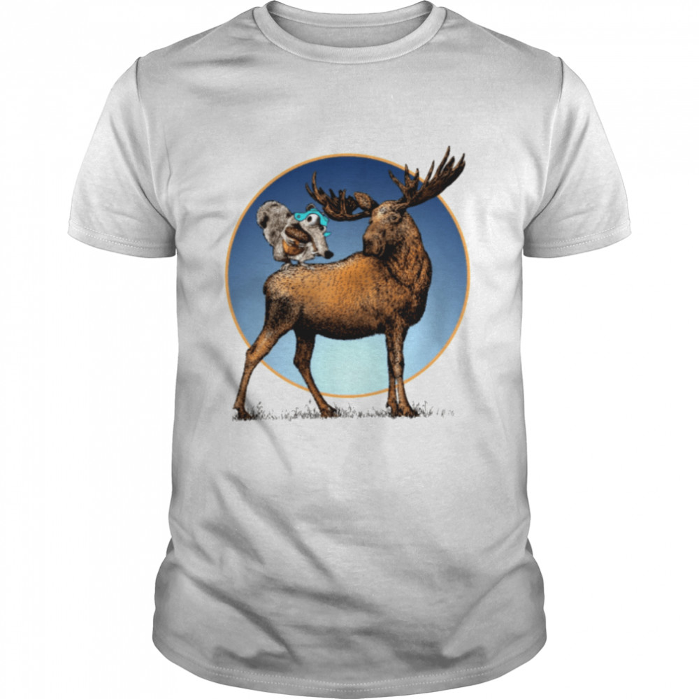 Rocky Bullwinkle Moose Squirrel Scrat The Saber Tooth Squirrel shirt