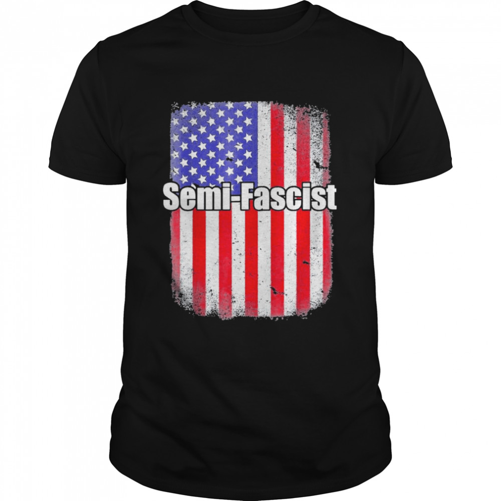 Us flag Biden Quotes Semi-Fascist Political Humor  Classic Men's T-shirt