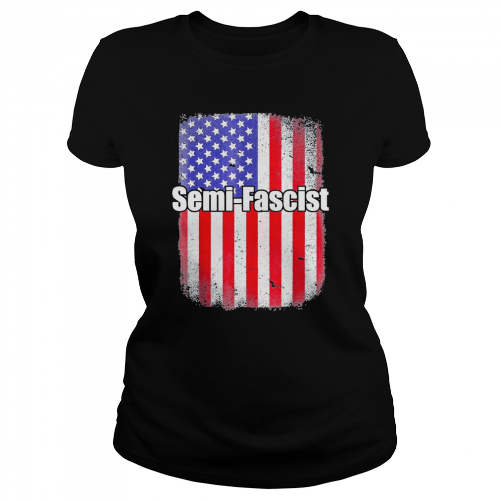 us flag biden quotes semi fascist political humor classic womens t shirt