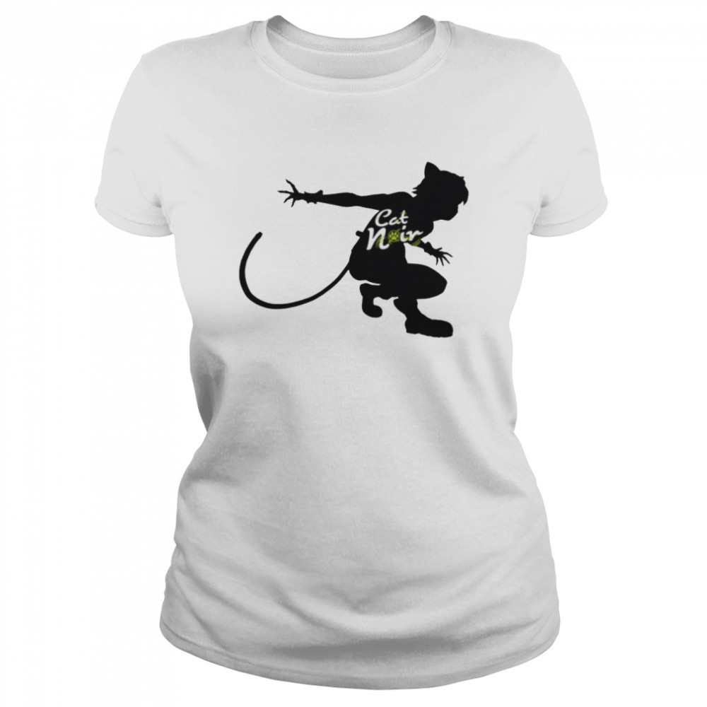 Cat Noir Character Miraculous Ladybug Cat Noir Silhouette shirt Classic Women's T-shirt