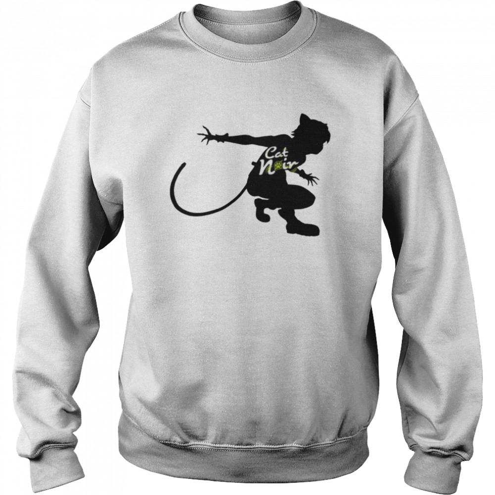 Cat Noir Character Miraculous Ladybug Cat Noir Silhouette shirt Unisex Sweatshirt