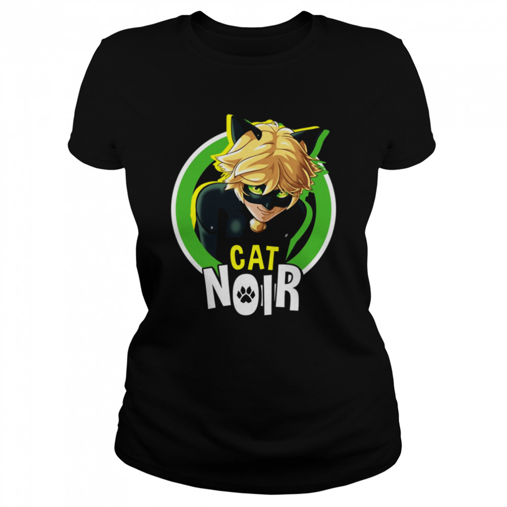 Character Miraculous Ladybug Cat Noir Badge shirt Classic Women's T-shirt