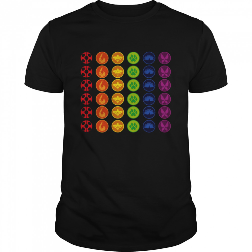 Miraculous Ladybug Rainbow Collection Miraculous Heroez Sympbols shirt Classic Men's T-shirt