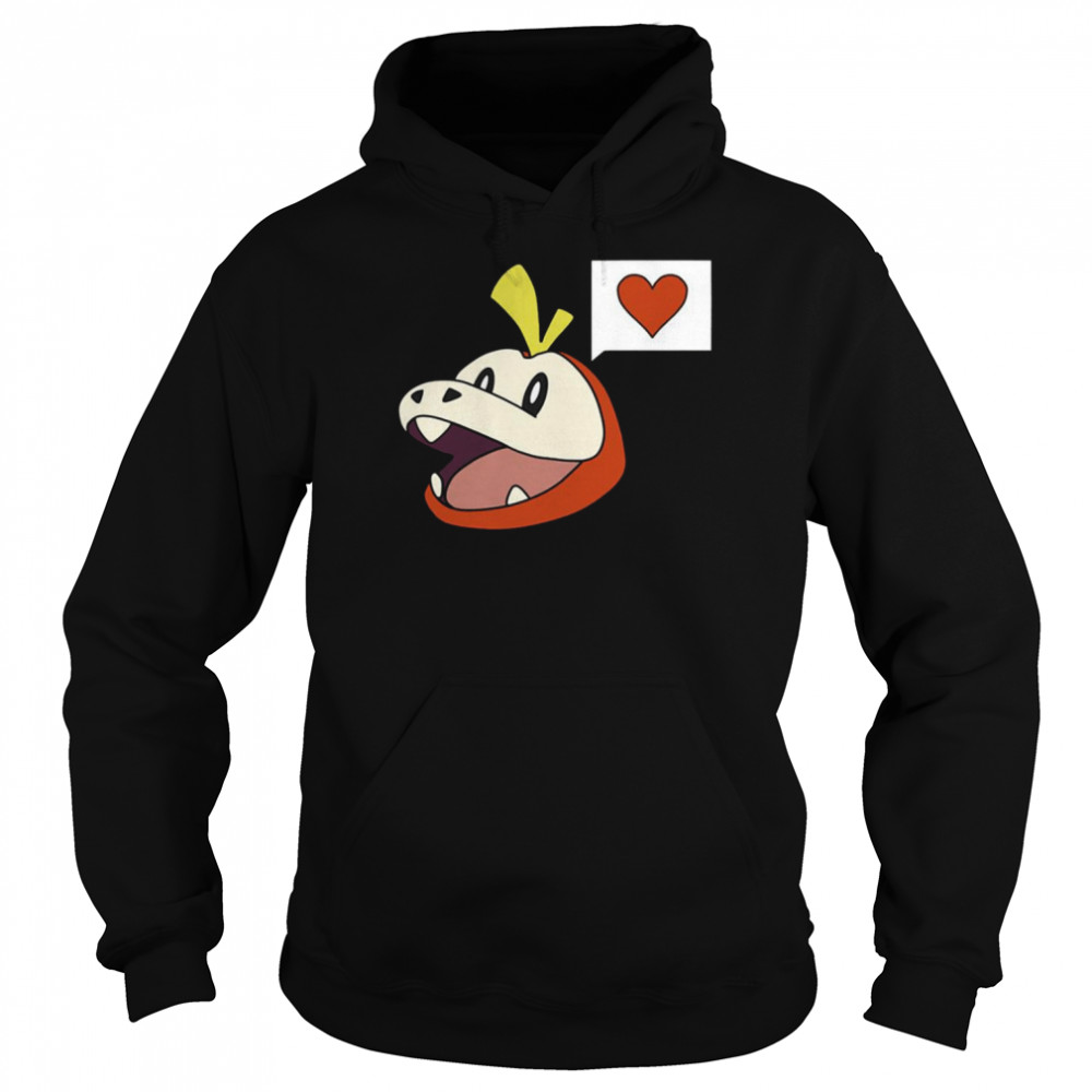 Pokemon Fuecoco With A Heart shirt Unisex Hoodie
