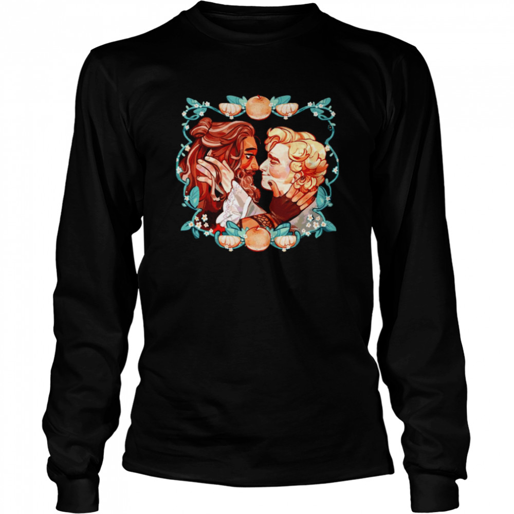 Romantic Blackbeard And Stede Cuddle Love Our Flag Means Death shirt Long Sleeved T-shirt