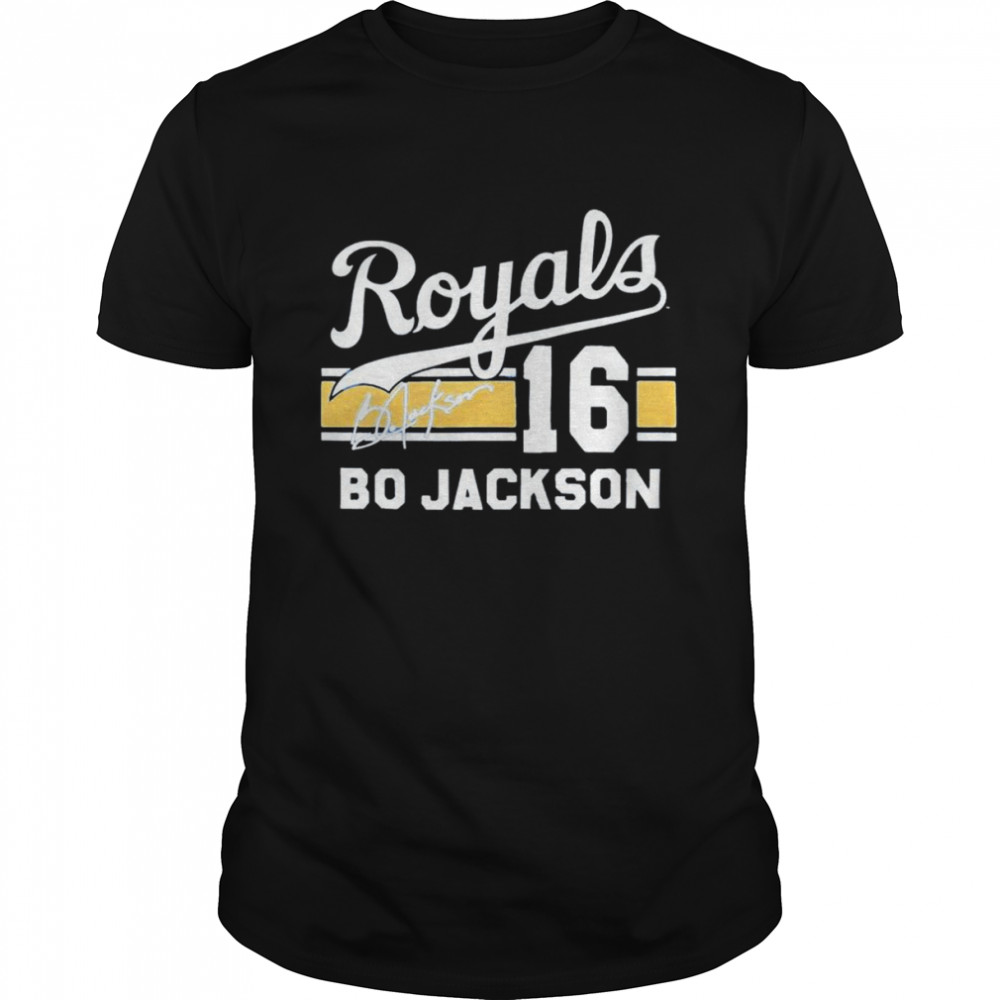 Royals Bo Jackson Signature Jersey shirt Classic Men's T-shirt